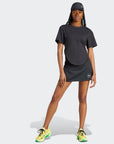 Black TrueCasuals Sportswear Curved Hem T-Shirt