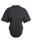 Black TrueCasuals Sportswear Curved Hem T-Shirt