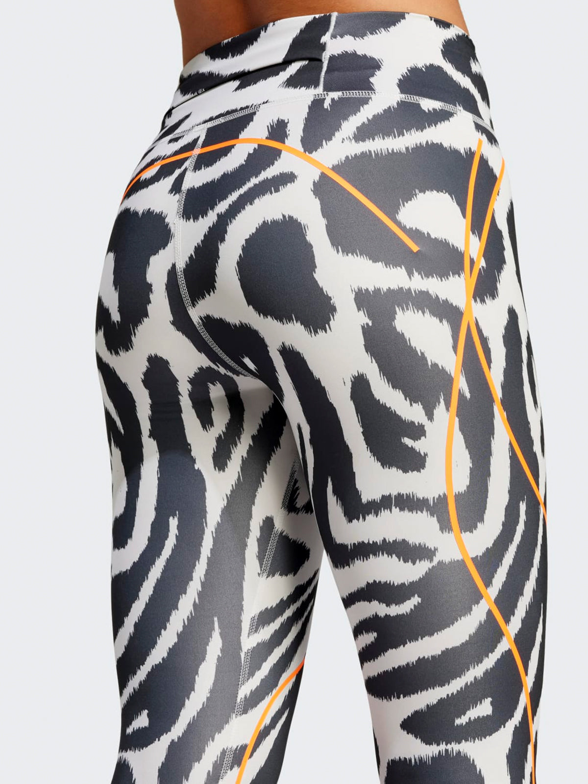 Chalk Pearl Leopard Print TruePace Running Leggings