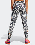 Chalk Pearl Leopard Print TruePace Running Leggings