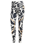 Chalk Pearl Leopard Print TruePace Running Leggings