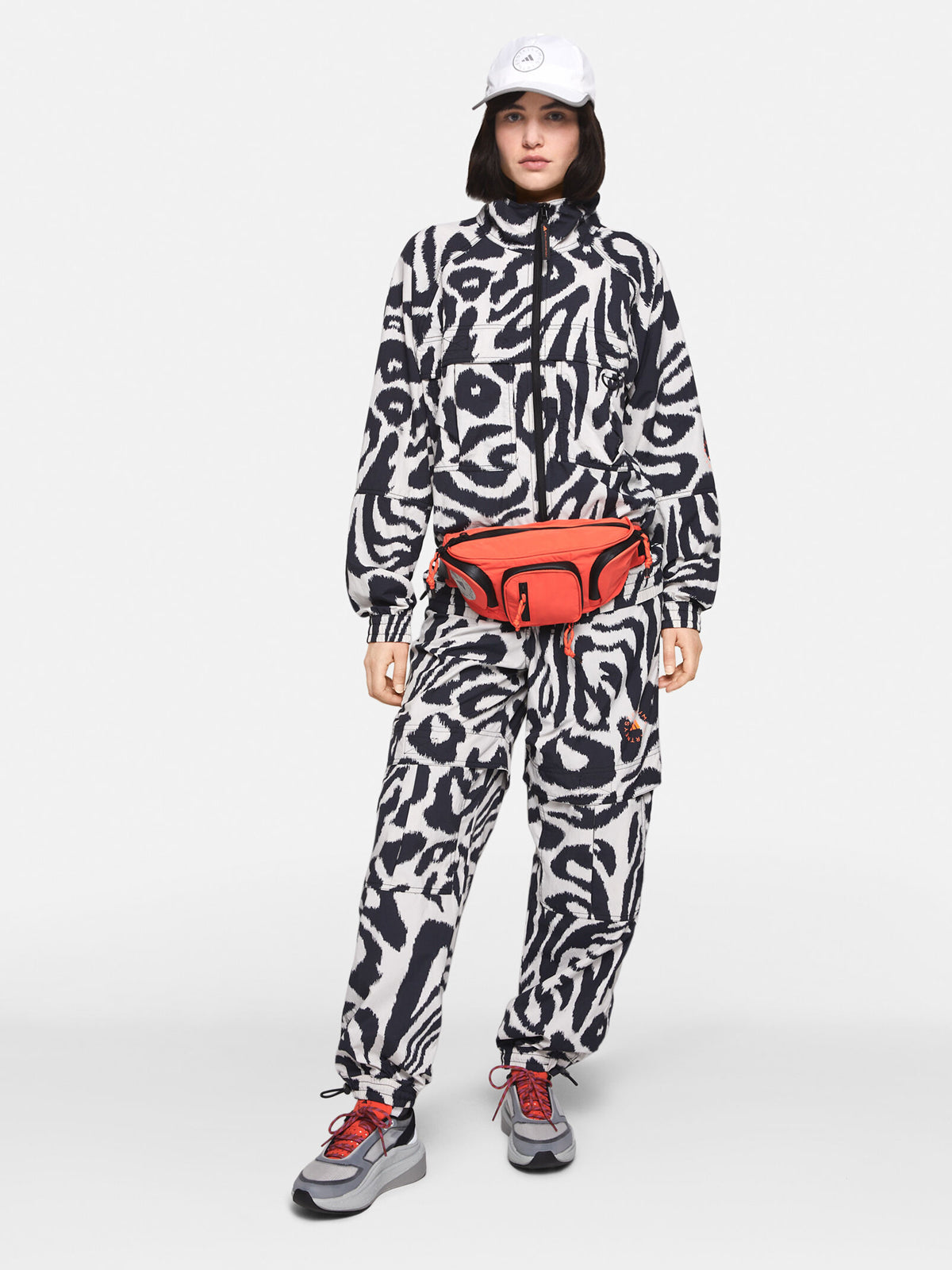 Chalk Pearl Leopard Print TrueCasuals Woven Training Jacket