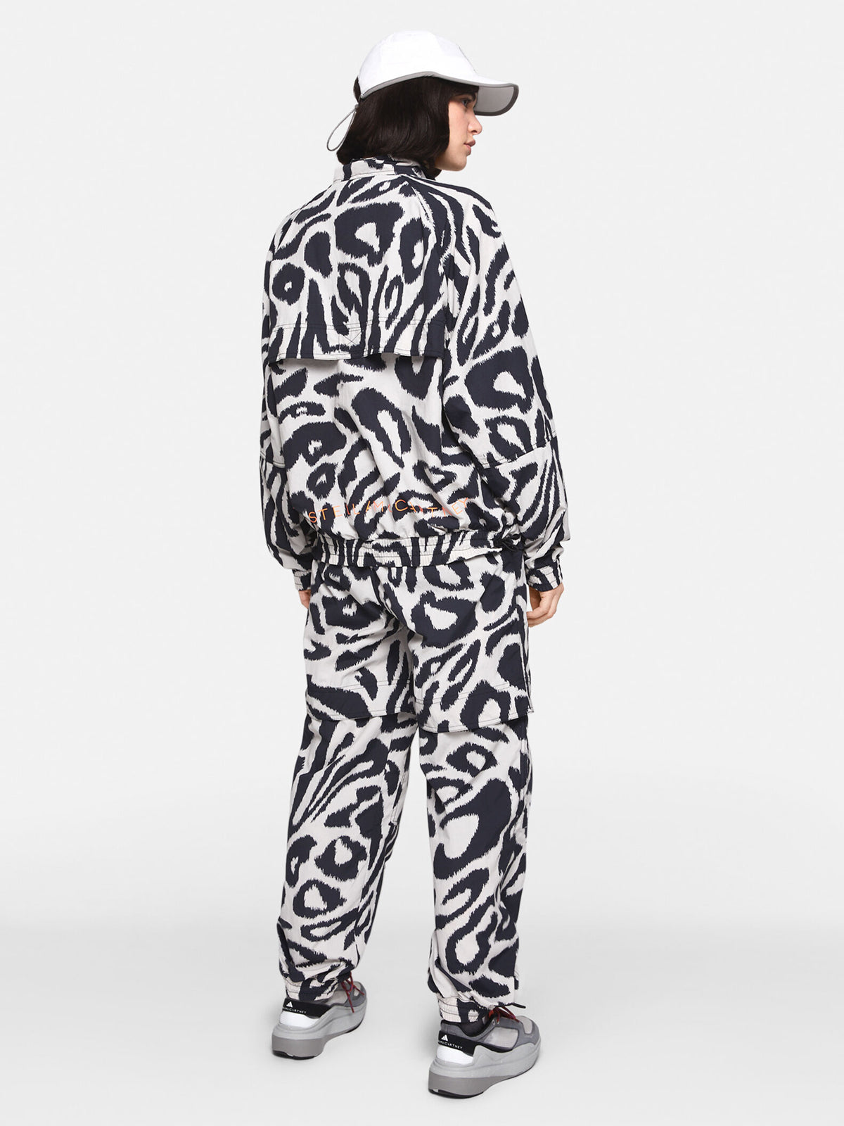 Chalk Pearl Leopard Print TrueCasuals Woven Training Jacket