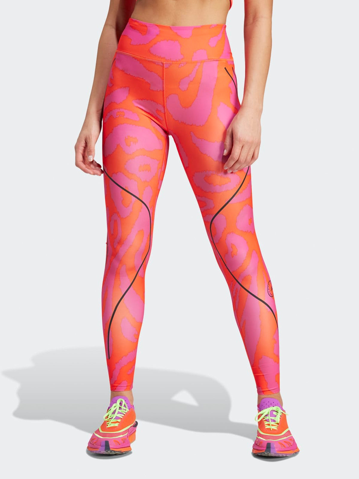 Active Orange Leopard Print TruePace Running Leggings