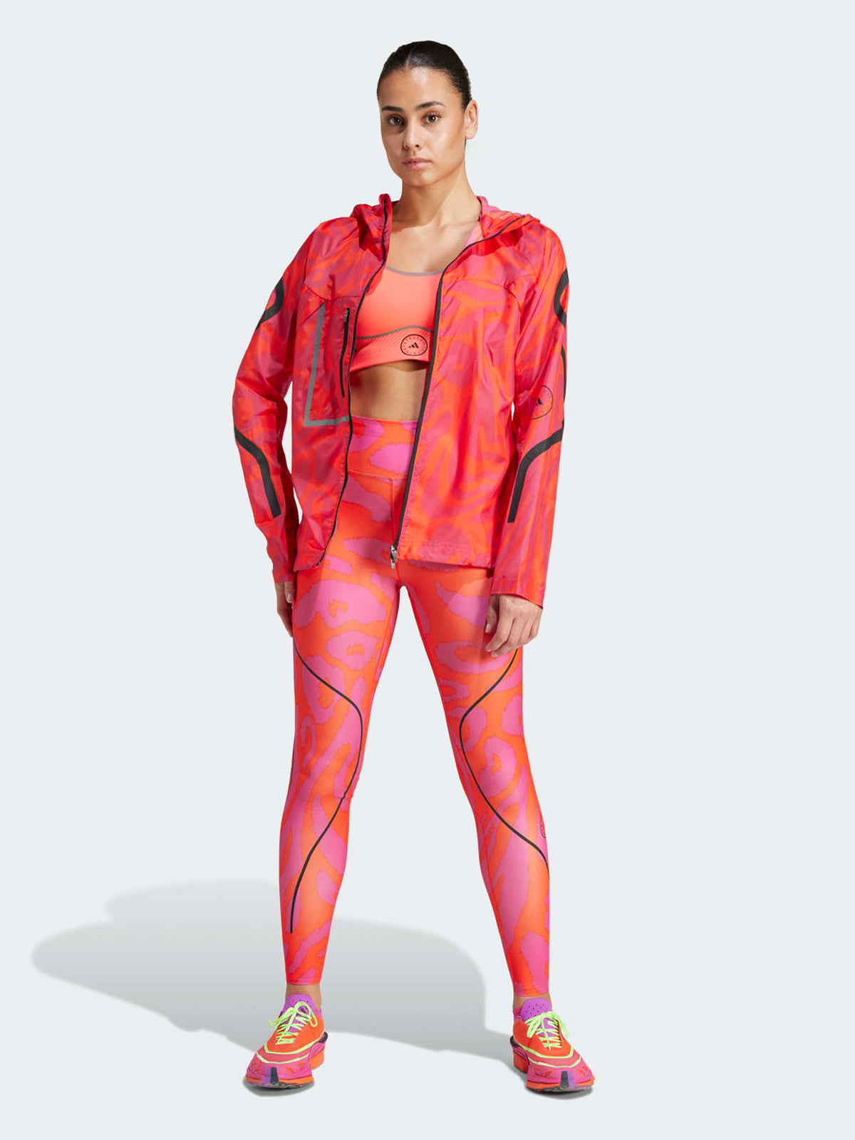 Active Orange Leopard Print TruePace Running Leggings