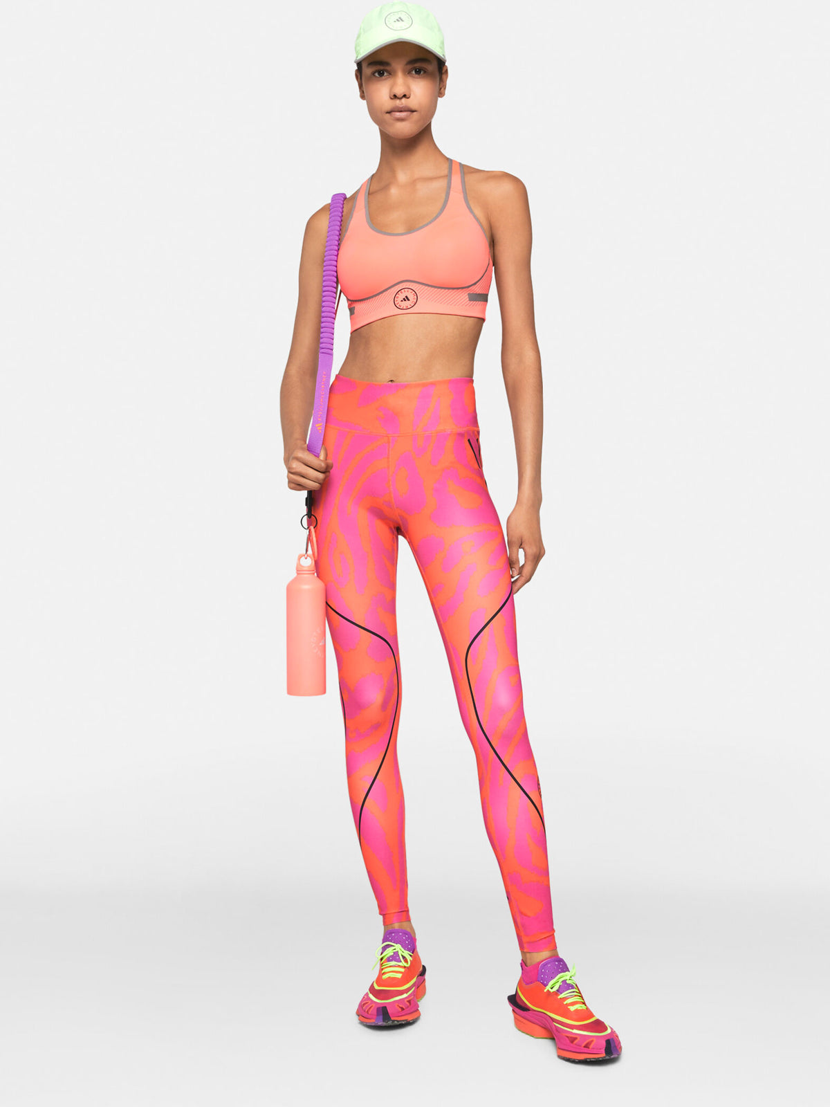 Active Orange Leopard Print TruePace Running Leggings