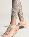 Almond Milk and Charcoal Snake Print TruePurpose 7/8 Training Leggings