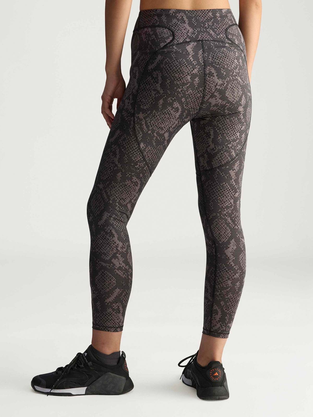 Charcoal and Black Snake Print TruePurpose 7/8 Training Leggings