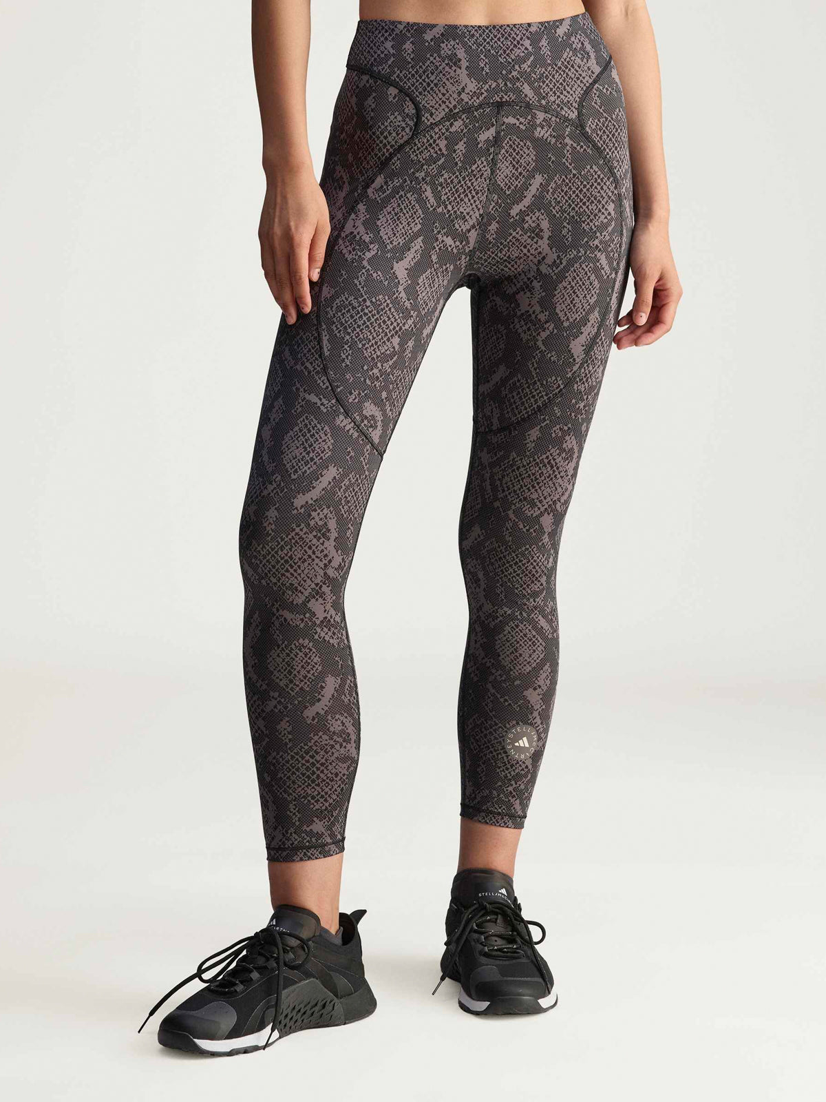 Charcoal and Black Snake Print TruePurpose 7/8 Training Leggings