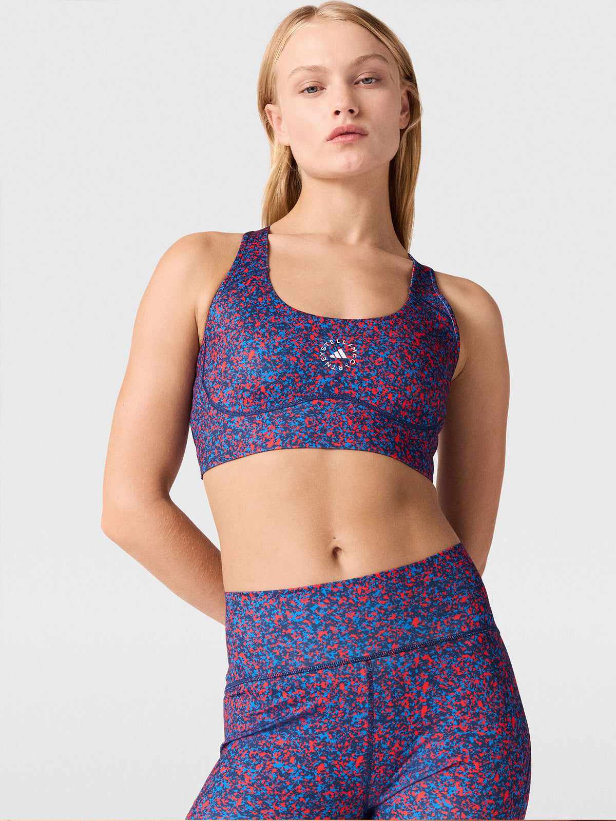 Active Red / Bahia Blue TruePurpose Power Impact Training Sports Bra