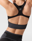Black / Carbon Two Tone Zipped Crop Top