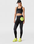 Black / Carbon Two Tone Zipped Crop Top