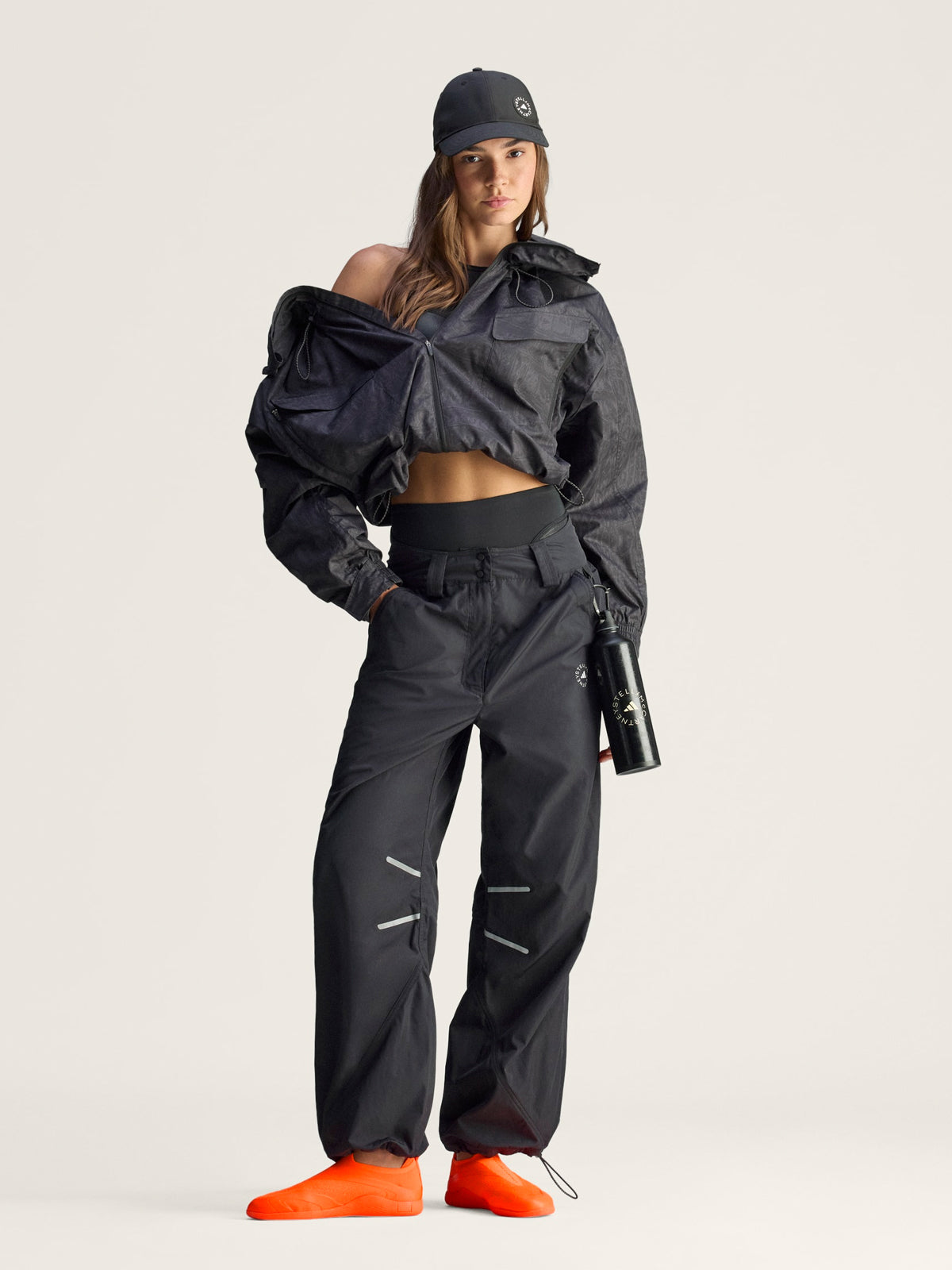 Charcoal and Black Crocodile Print Windbreaker Jacket