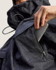 Charcoal and Black Crocodile Print Windbreaker Jacket