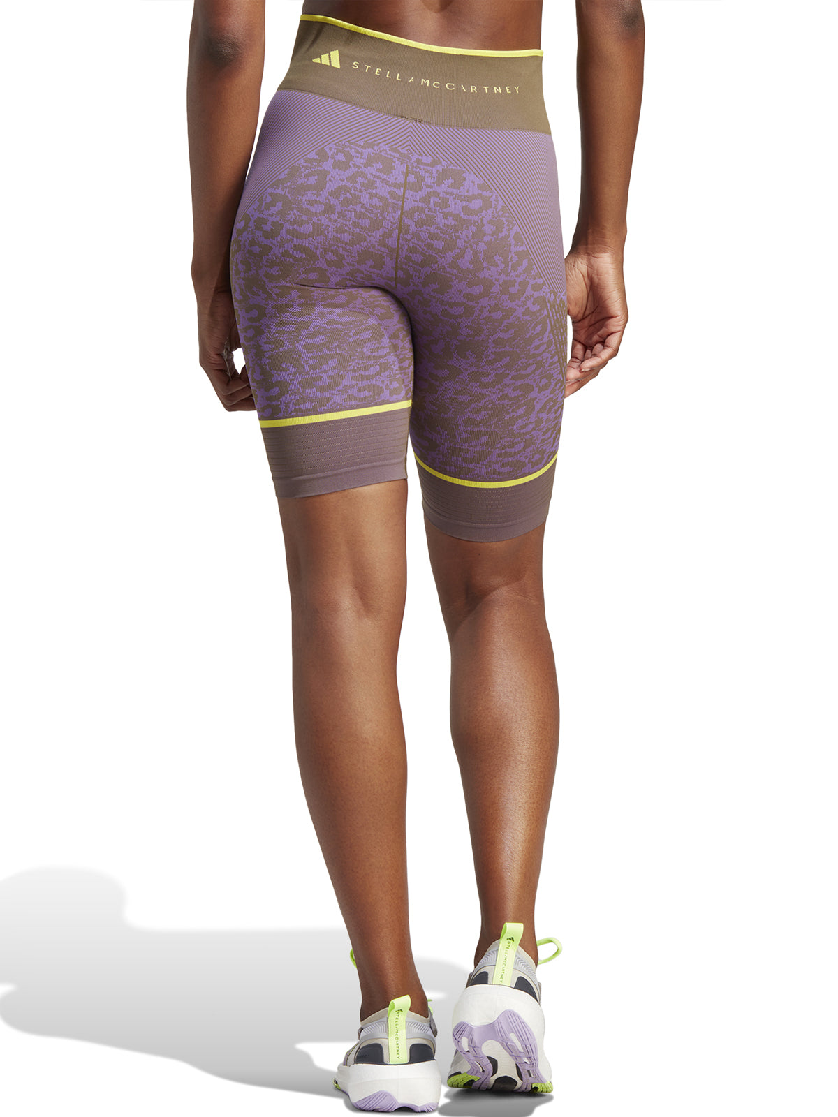 Deep Lilac Leopard Seamless TrueStrength Bike Shorts