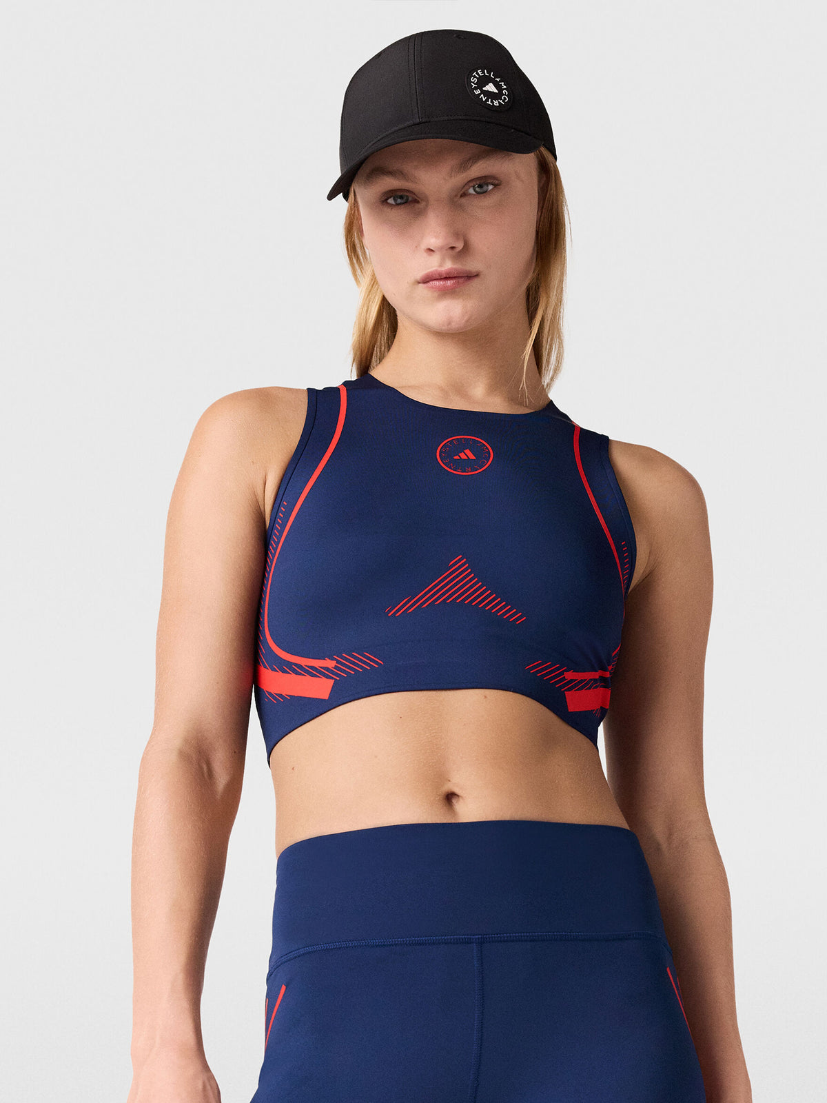 Team Navy Blue TruePace Running Crop Top