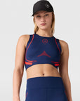 Team Navy Blue TruePace Running Crop Top