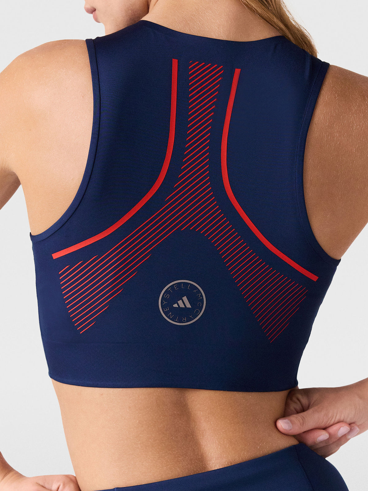 Team Navy Blue TruePace Running Crop Top
