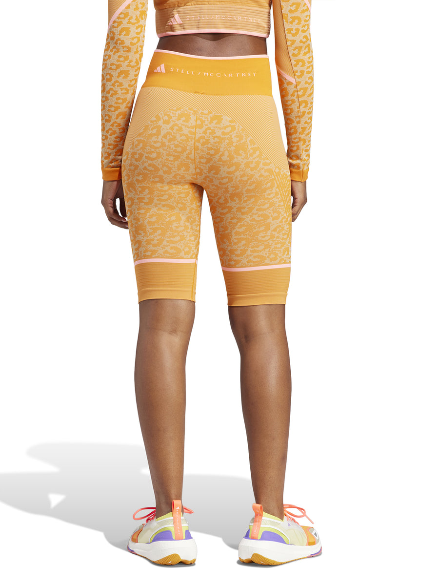 Unity Orange Leopard Seamless TrueStrength Bike Shorts