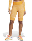 Unity Orange Leopard Seamless TrueStrength Bike Shorts