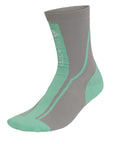 Dove Grey / Bright Green Crew Socks