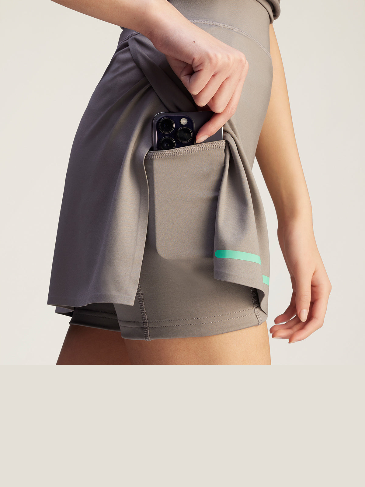 Dove Grey TrueNature Golf Skort