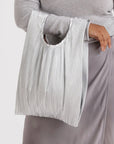 Chrome Metallic Pleated Bag