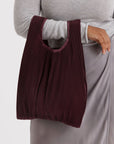 Mahogany Pleated Bag