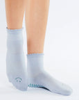 Arctic Ice Happy Ankle Grip Socks