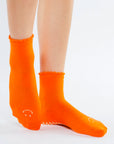 Nectarine Happy Ankle Grip Socks