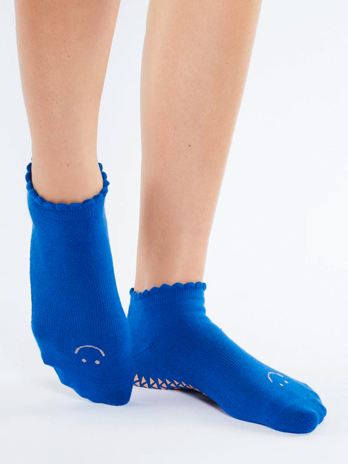 Gripjoy Socks Blue Grip Socks for Toddlers & Kids - 4 Pack - Royal