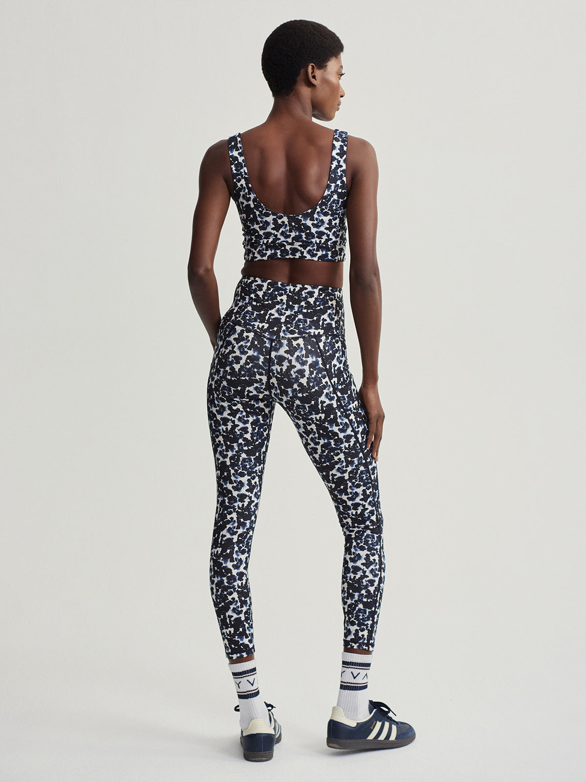 Ink Block Floral Form Elsie Sports Bra