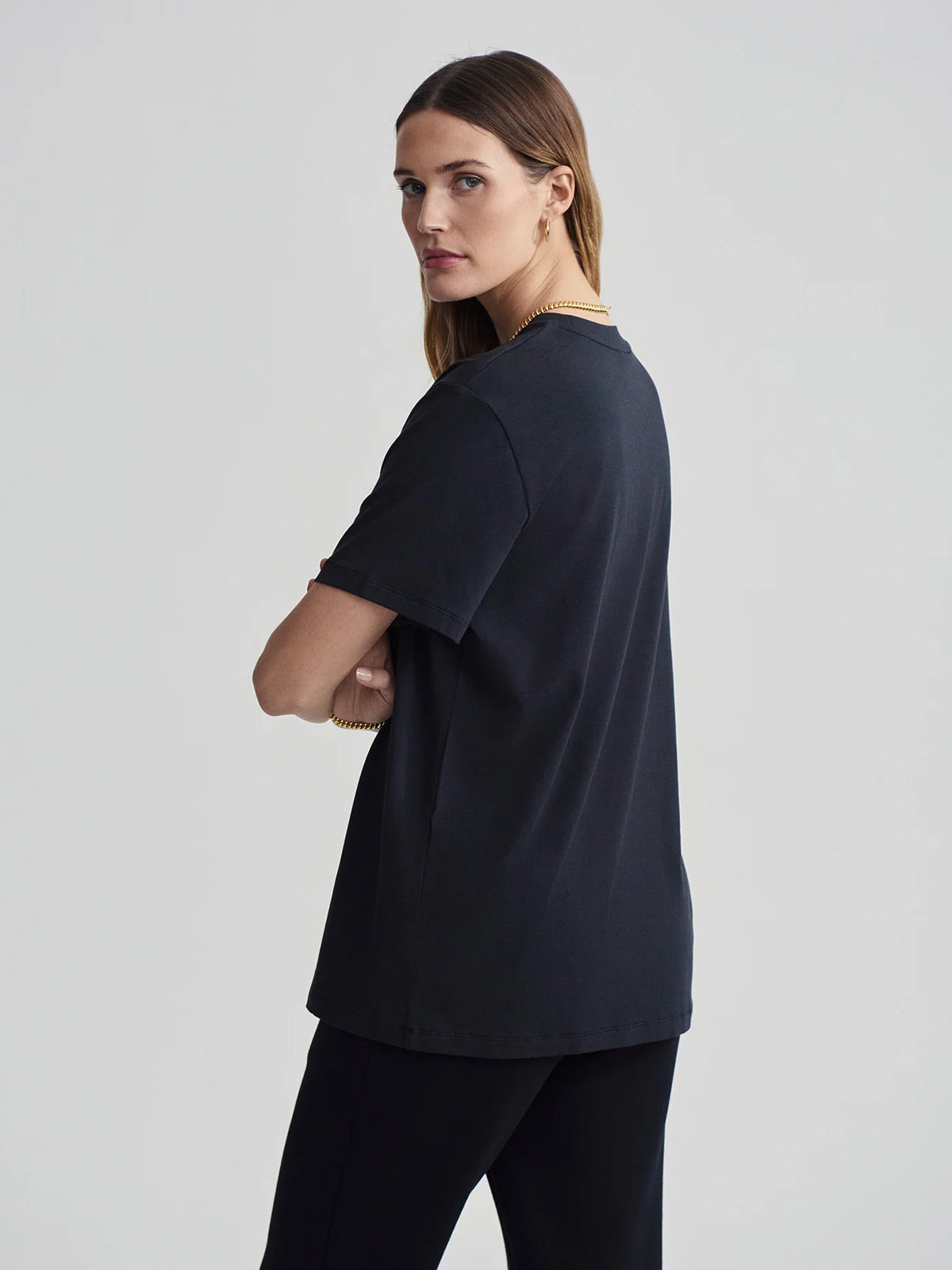 Black Leighton Boyfriend T-Shirt