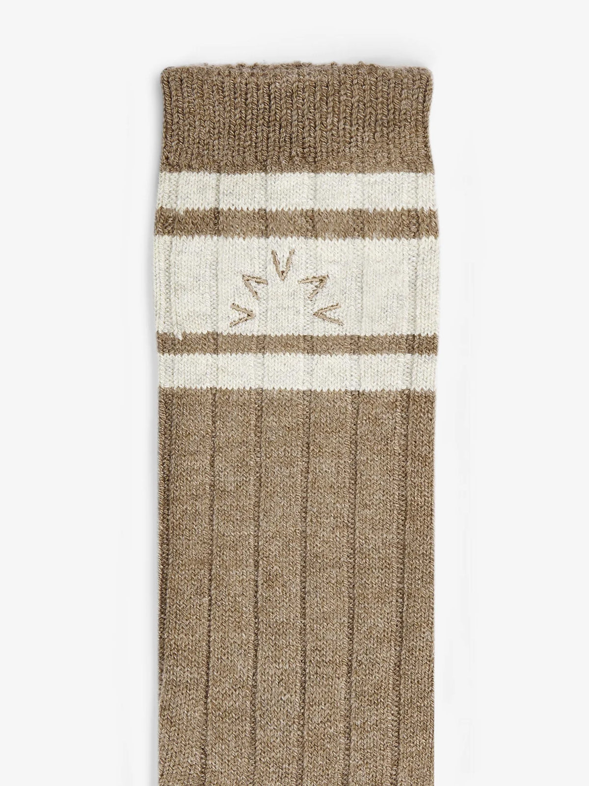 Mink Taupe Marl Malissa Plush Wide Rib Socks