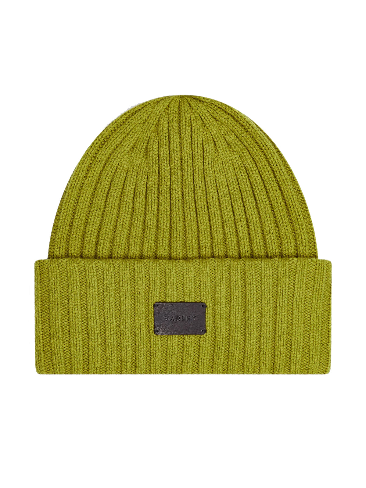 Olive Green Elva Chunky Rib Beanie