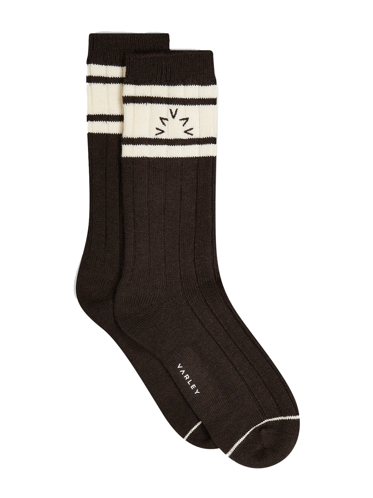 Coffee Bean Malissa Plush Wide Rib Socks