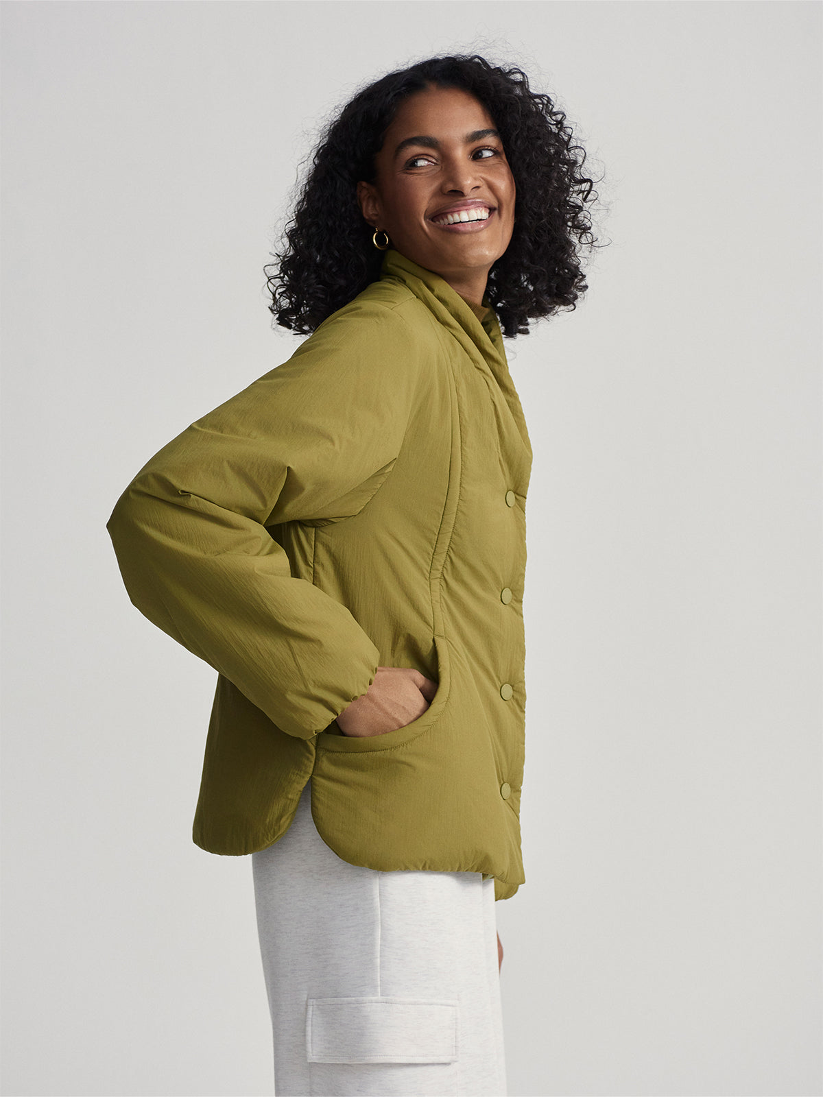 Green Moss Tilley Light Padded Jacket