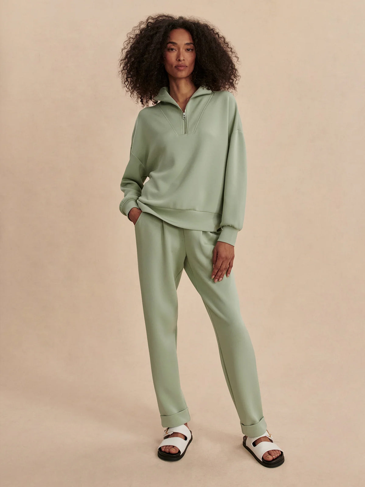 Snow Sage Hawley Half-Zip Sweatshirt