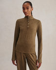 Teak Olive Marl Nathaniel Long Sleeve Top