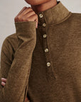 Teak Olive Marl Nathaniel Long Sleeve Top