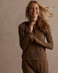 Teak Olive Marl Nathaniel Long Sleeve Top