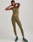 Moss Green Let's Move Harris Sports Bra