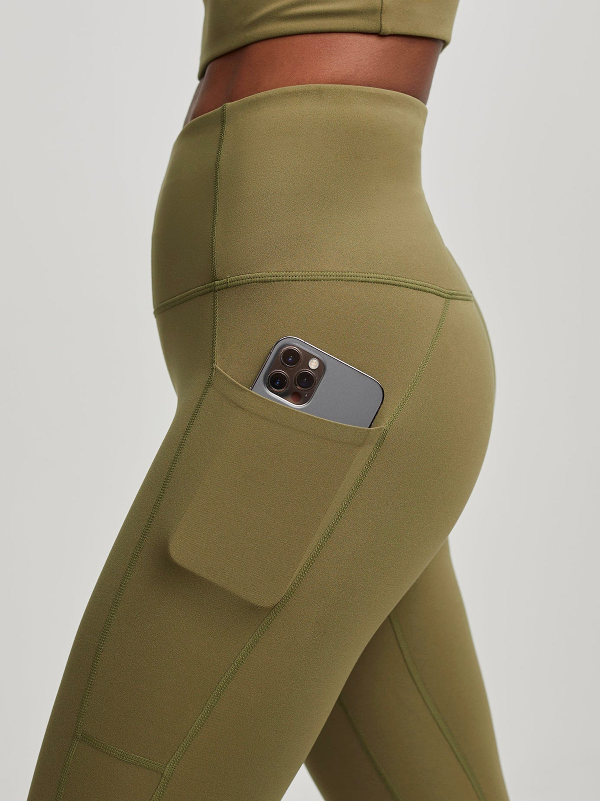 Moss Green Let's Move Pocket High 25" Leggings