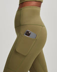 Moss Green Let's Move Pocket High 25" Leggings