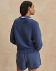 Bijou Blue Morwenna Half Zip Knit