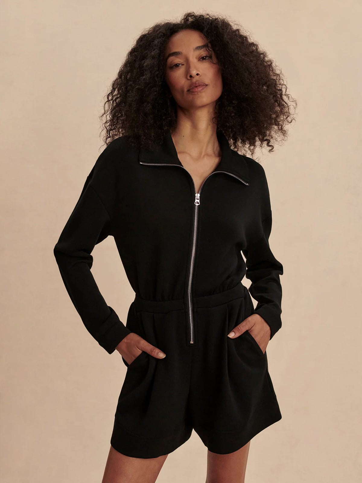 Black Annika Playsuit