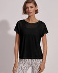 Black Seamless Calloway Boxy Tee