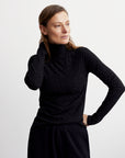 Black Egret Roya Rollneck Long-Sleeve Tee