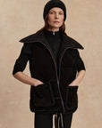 Black Evie Puffer Gilet