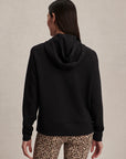 Black Karo Half Zip Hooded Midlayer
